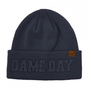 Gameday Embossed Beanie navy